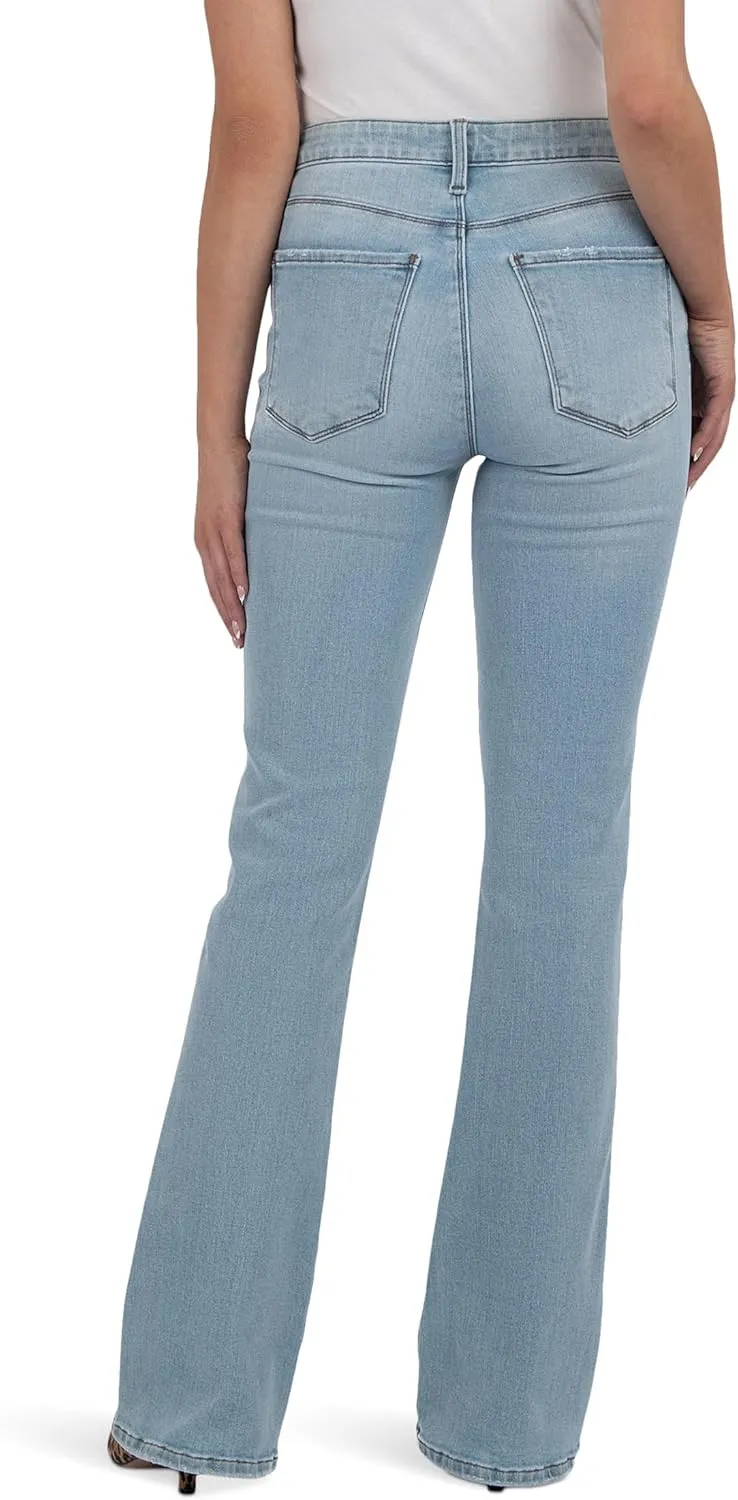 KUT from the Kloth Women's Ana High-Rise Fab Ab Flare-Baby Dn All Over