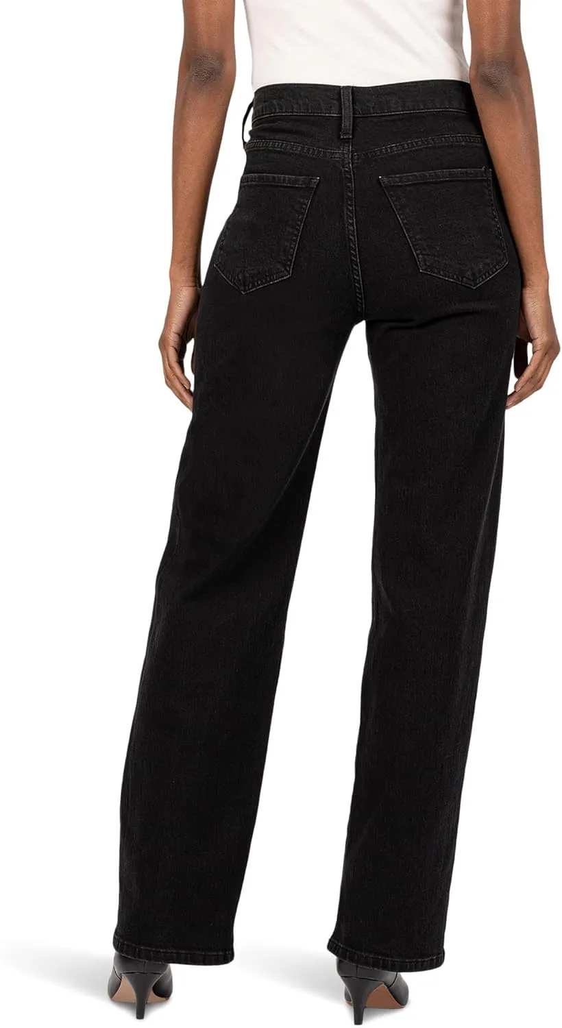 KUT from the Kloth Women's Sienna High-Rise Wide Leg-5 Pockets in Conquering