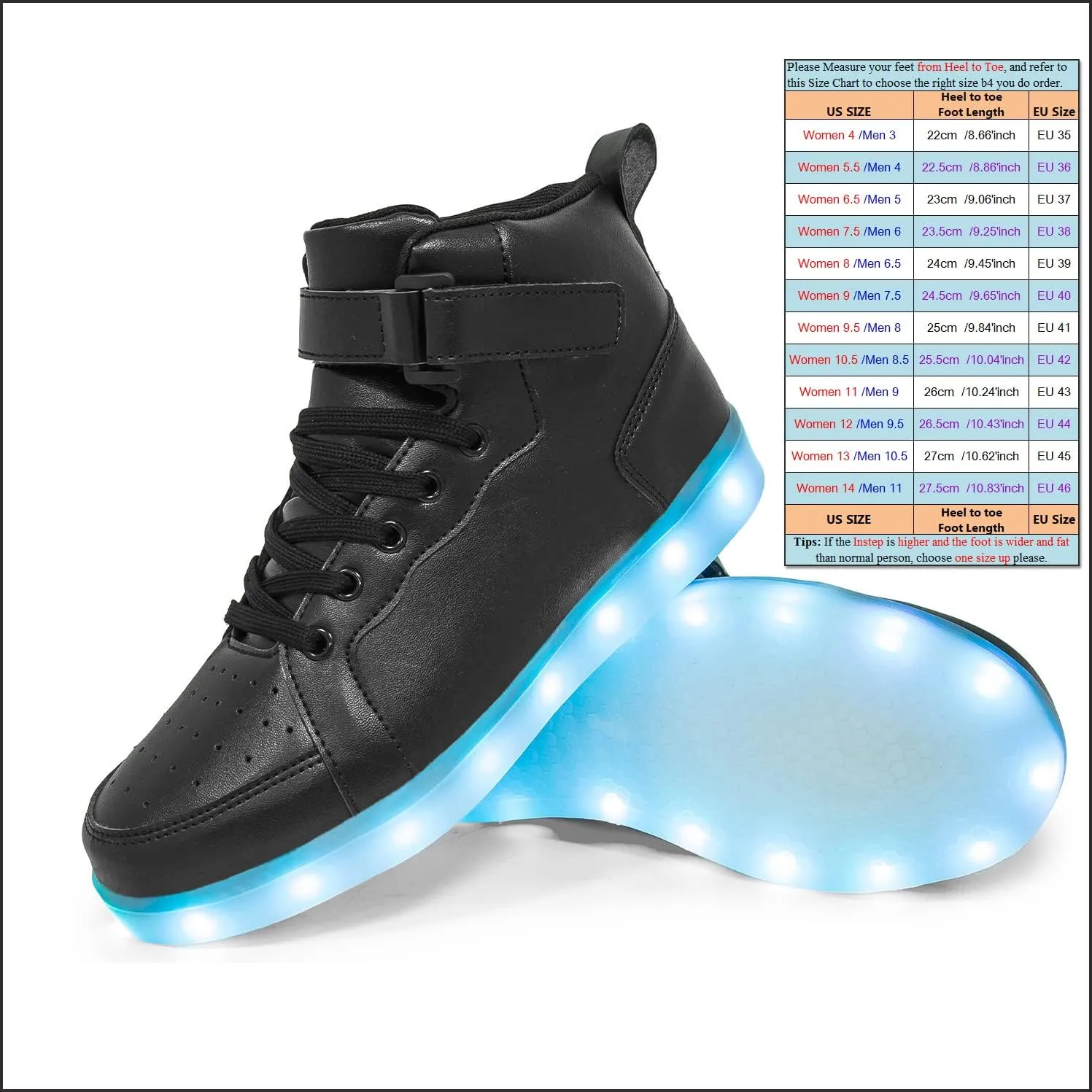LED Light Up High Top Sneakers Flashing Shoes for Women Men Teens with USB Charging Glowing Luminous Shoes