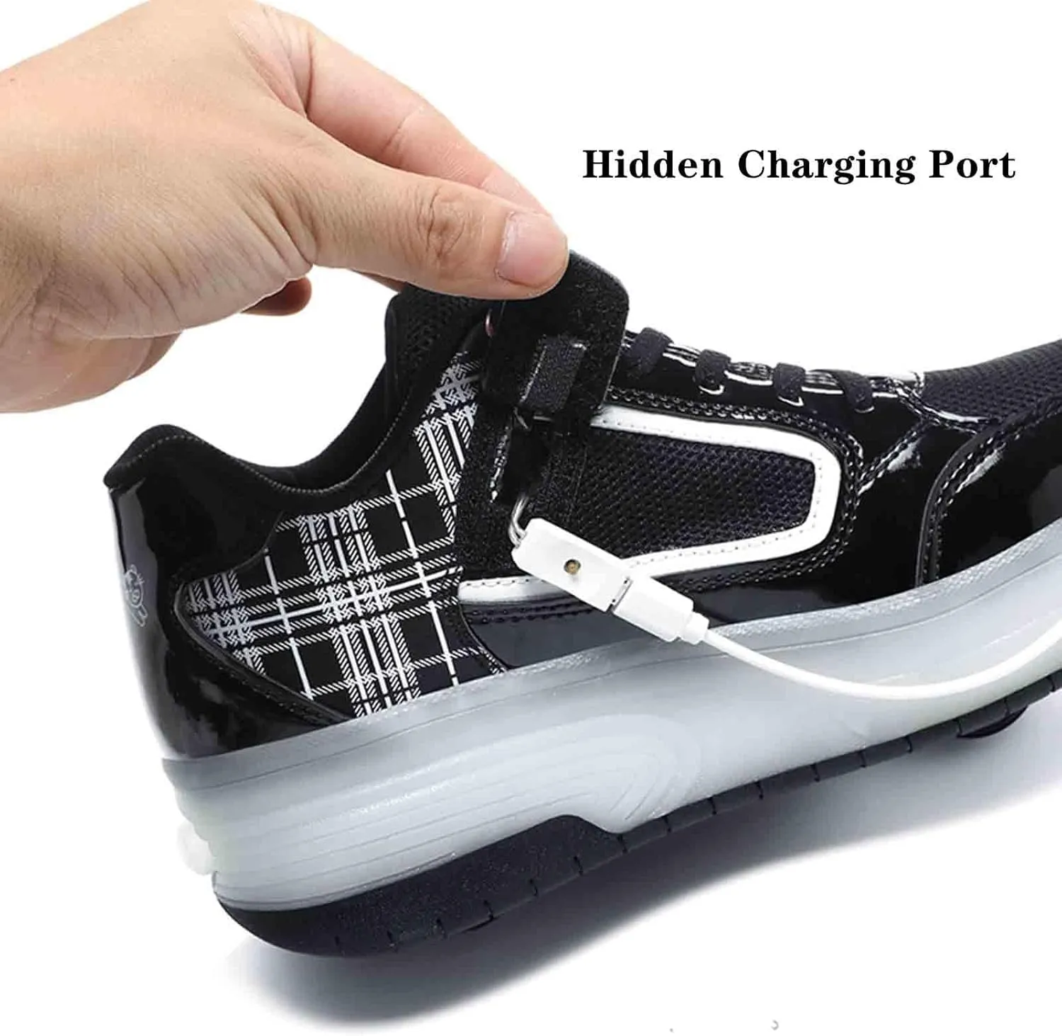 LED Light Up Kids Roller Shoes with 4 Wheels, Sneakers for Boys Girls Birthday Thanksgiving Christmas Day