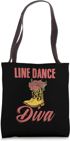 Line Dance Diva Country Music Dancing for Cowboys Tote Bag