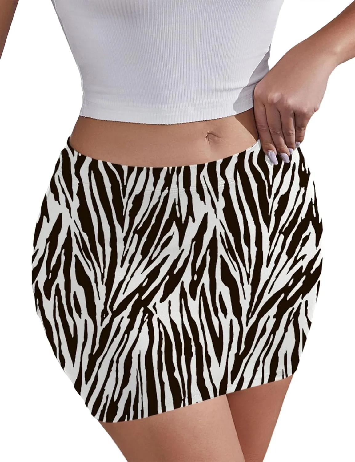 LOMON Y2k Mini Skirts for Women with Shorts Underneath Bodycon Skorts Sexy Club Date Night Micro Pencil Skirt Streetwear