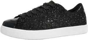 LUCKY STEP Glitter Sneakers Lace up | Fashion Sneakers | Sparkly Shoes for Women