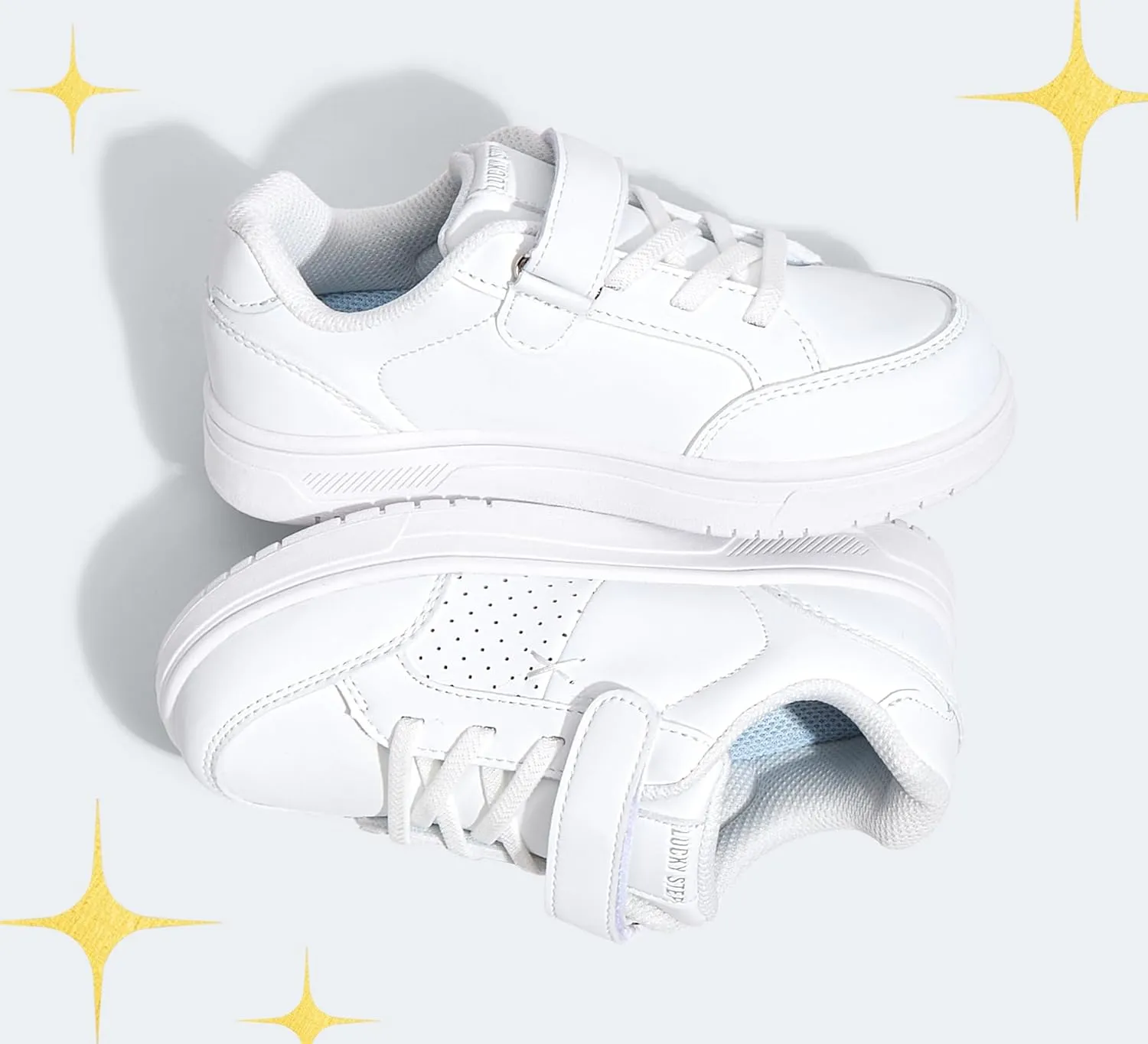 LUCKY STEP Kid's Glitter Walking Shoes Shiny Sparkly Sequins Fashion Sneakers Hook and Loop Athletic Unisex-Child Casual Running for Children/Boys/Girls