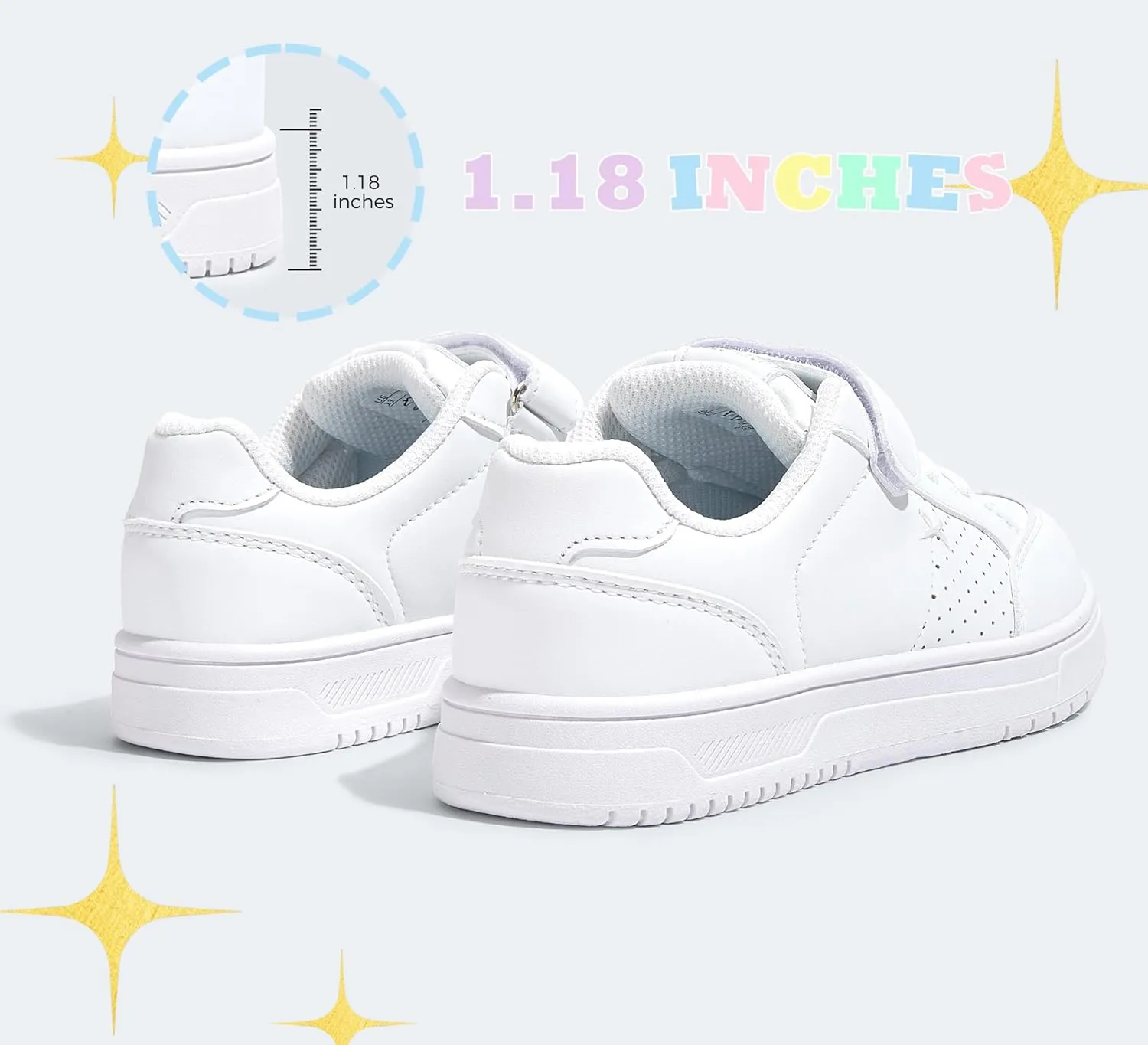 LUCKY STEP Kid's Glitter Walking Shoes Shiny Sparkly Sequins Fashion Sneakers Hook and Loop Athletic Unisex-Child Casual Running for Children/Boys/Girls