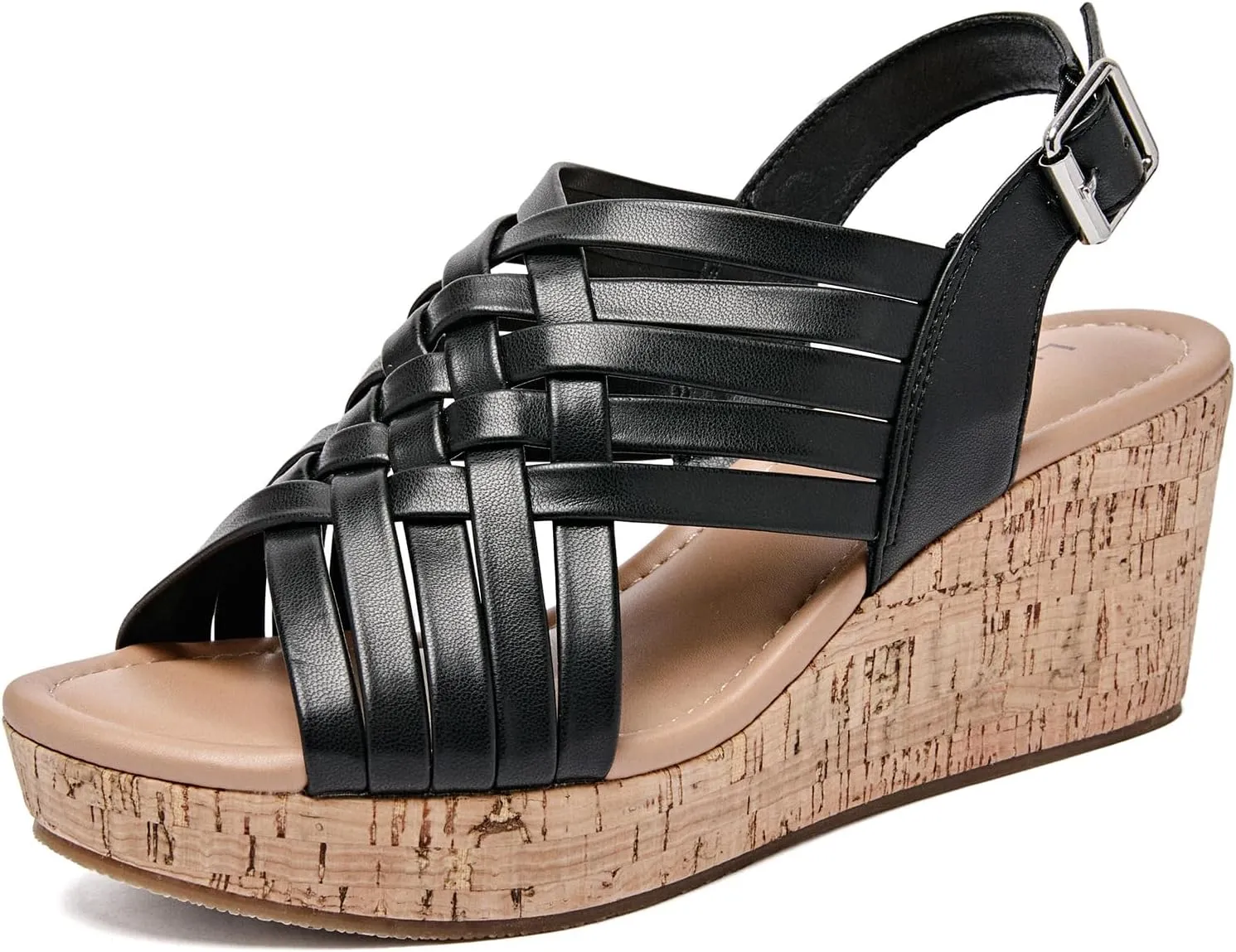 Luoika Women's Wide Width Wedge Sandals, Platform Wedge Pump Heel Ankle Strap Open Toe Women's Sandals Concise Casual Summer Shoes.