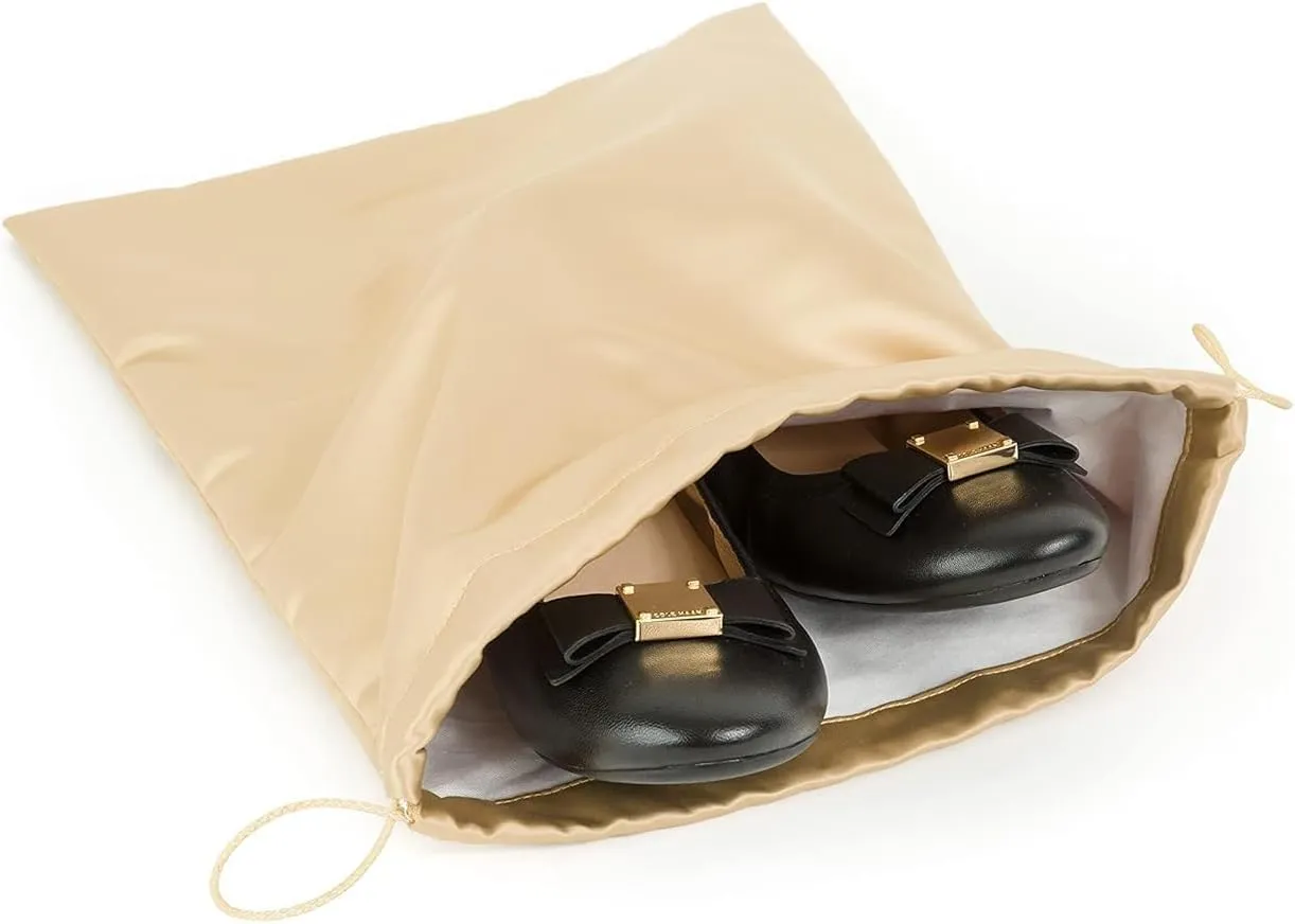 Luxury Shoe Bag | Travel Shoe Bag and Storage Shoe Bag - Gold - Large