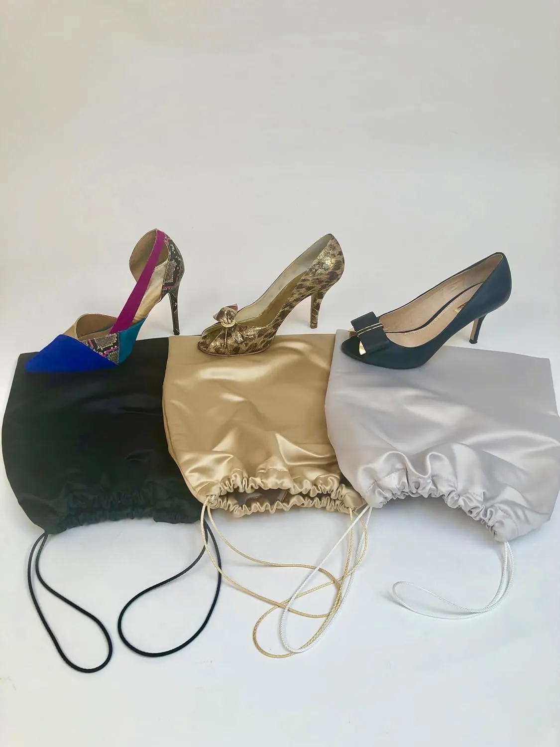 Luxury Shoe Bag | Travel Shoe Bag and Storage Shoe Bag - Gold - Large