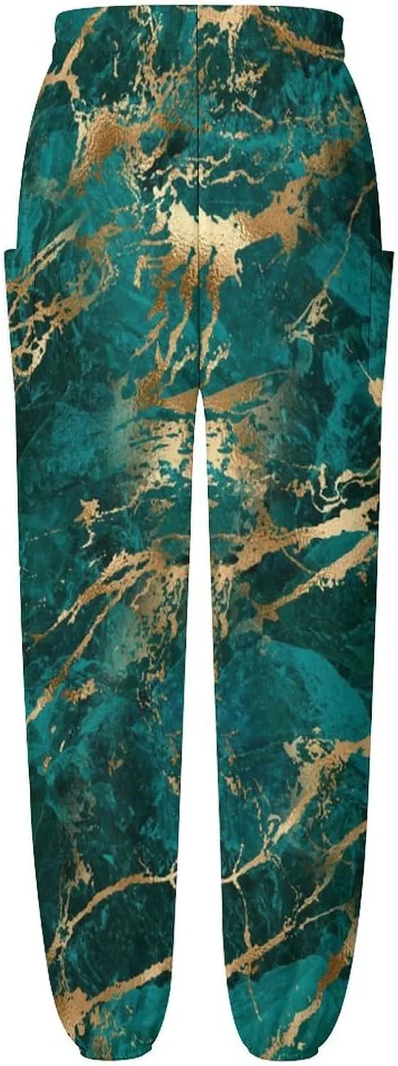 Marble Texture Yoga Bloomers Women Hippie Harem Pants Lantern Pants Elastic Gym Long Pants Casual Loose Sweatpants