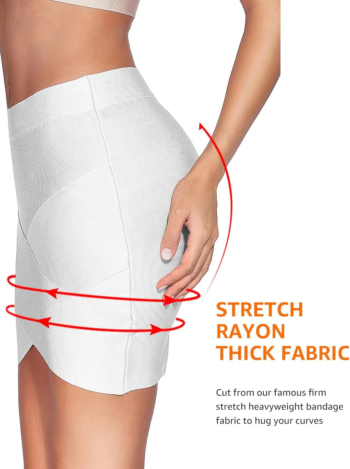 meilun Women's Rayon Bandage Bodycon Mini Skirt
