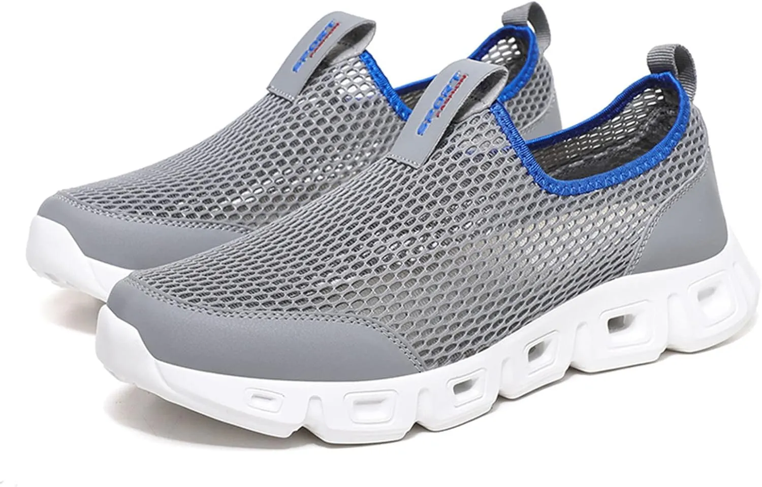 Men Sports Shoes Couple Shoes Fashionable New Pattern Hollow Mesh Breathable Comfortable Sports Mens Slip on Sneaker Men's Sa