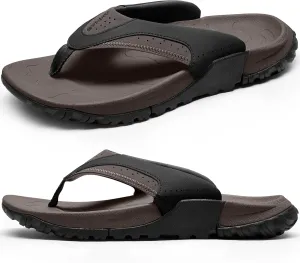 Mens Arch Support Walking Flip Flops Durable Comfort Outdoor Thong Sandals for Men Non Slip Summer Beach Sandals