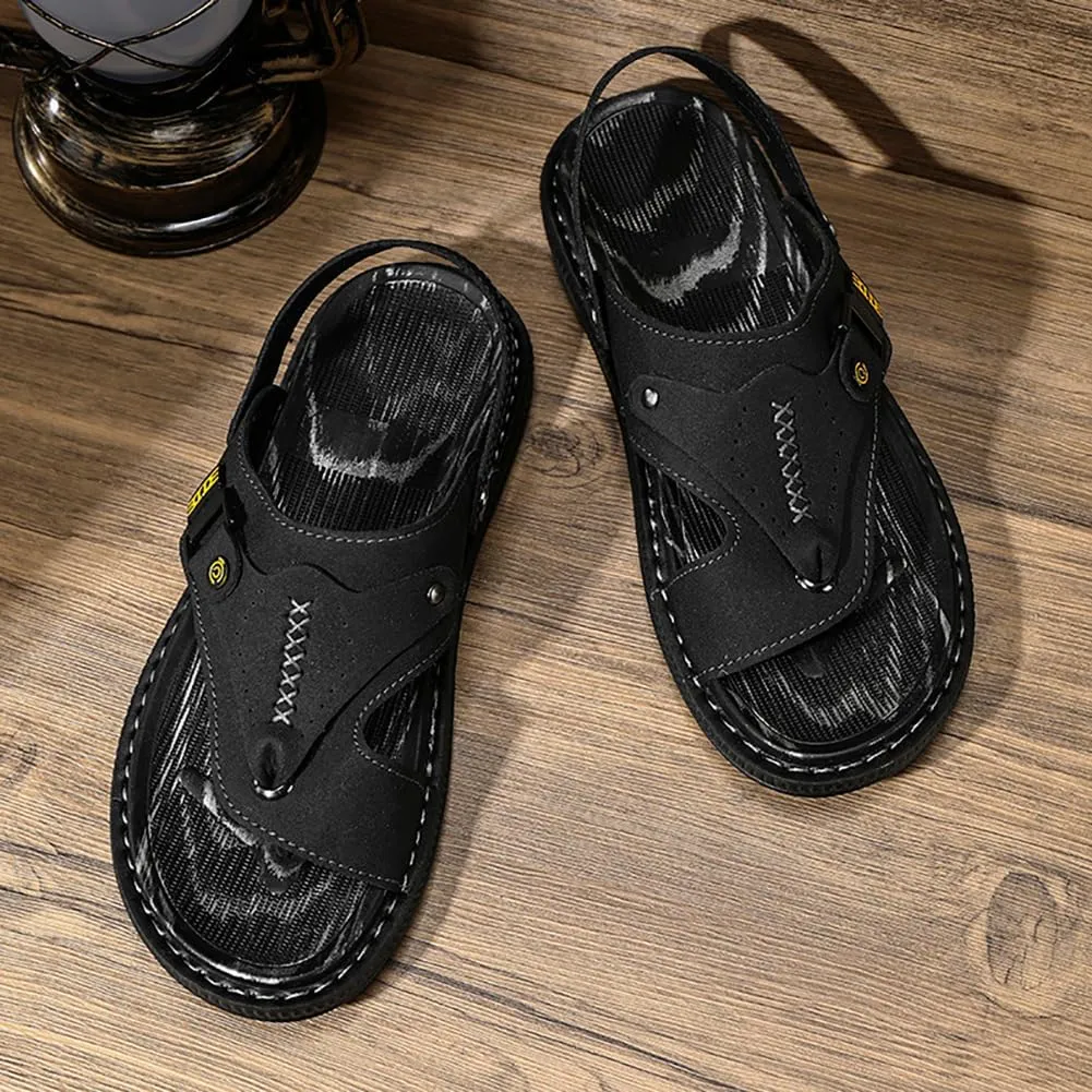 Men's Beach Sandals Handmade Sandals Fishing Outdoor Adjustable Casual Walking Shoes
