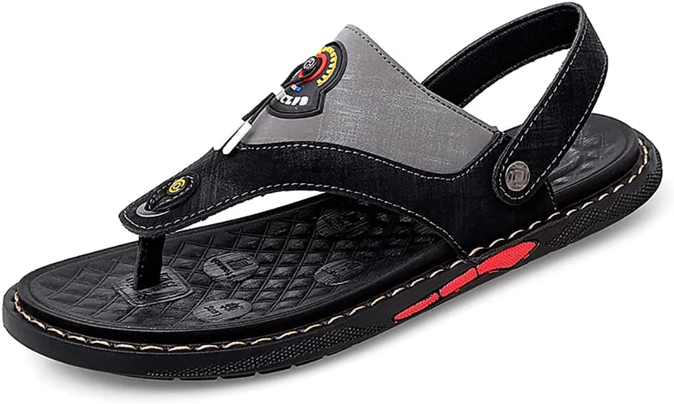 Men's Beach Sandals Handmade Sandals Fishing Outdoor Adjustable Casual Walking Shoes