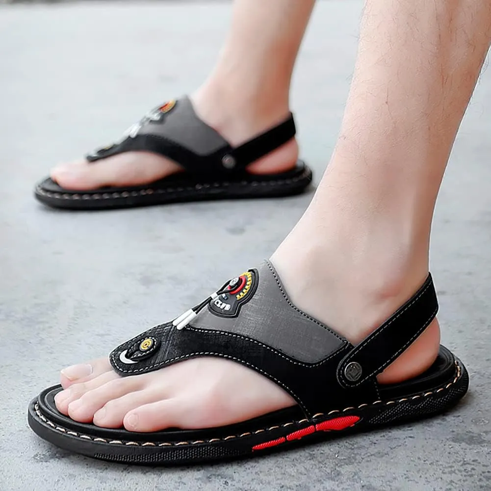 Men's Beach Sandals Handmade Sandals Fishing Outdoor Adjustable Casual Walking Shoes