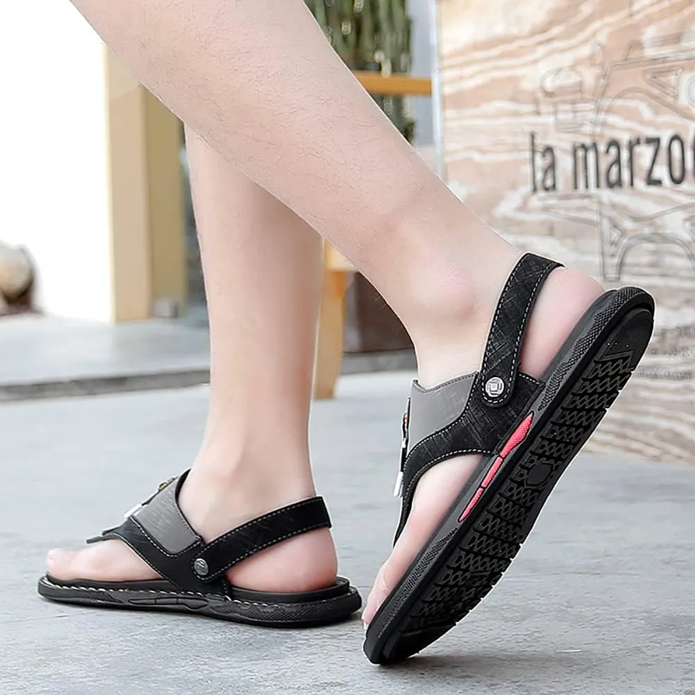 Men's Beach Sandals Handmade Sandals Fishing Outdoor Adjustable Casual Walking Shoes