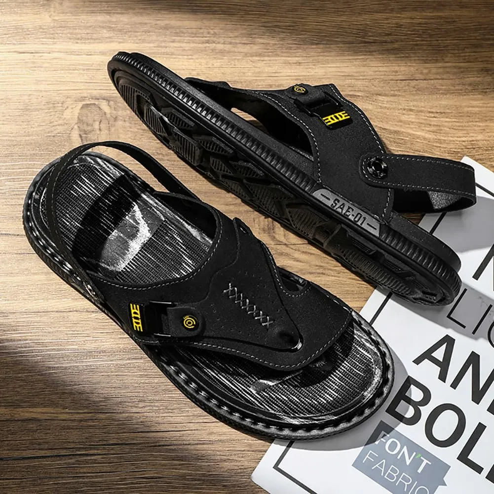 Men's Beach Sandals Handmade Sandals Fishing Outdoor Adjustable Casual Walking Shoes