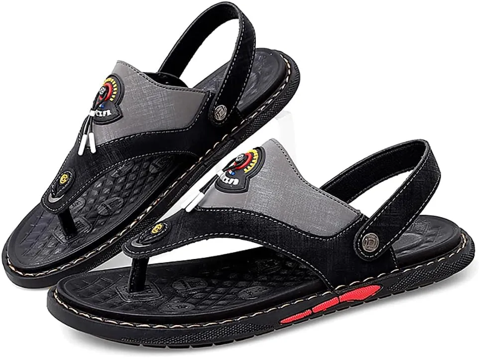 Men's Beach Sandals Handmade Sandals Fishing Outdoor Adjustable Casual Walking Shoes