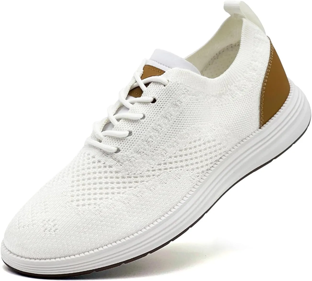 Men's Casual Dress Sneakers Oxfords Lace-Up Mesh Breathable Lightweight Fashion Walking Shoes Tennis Comfortable