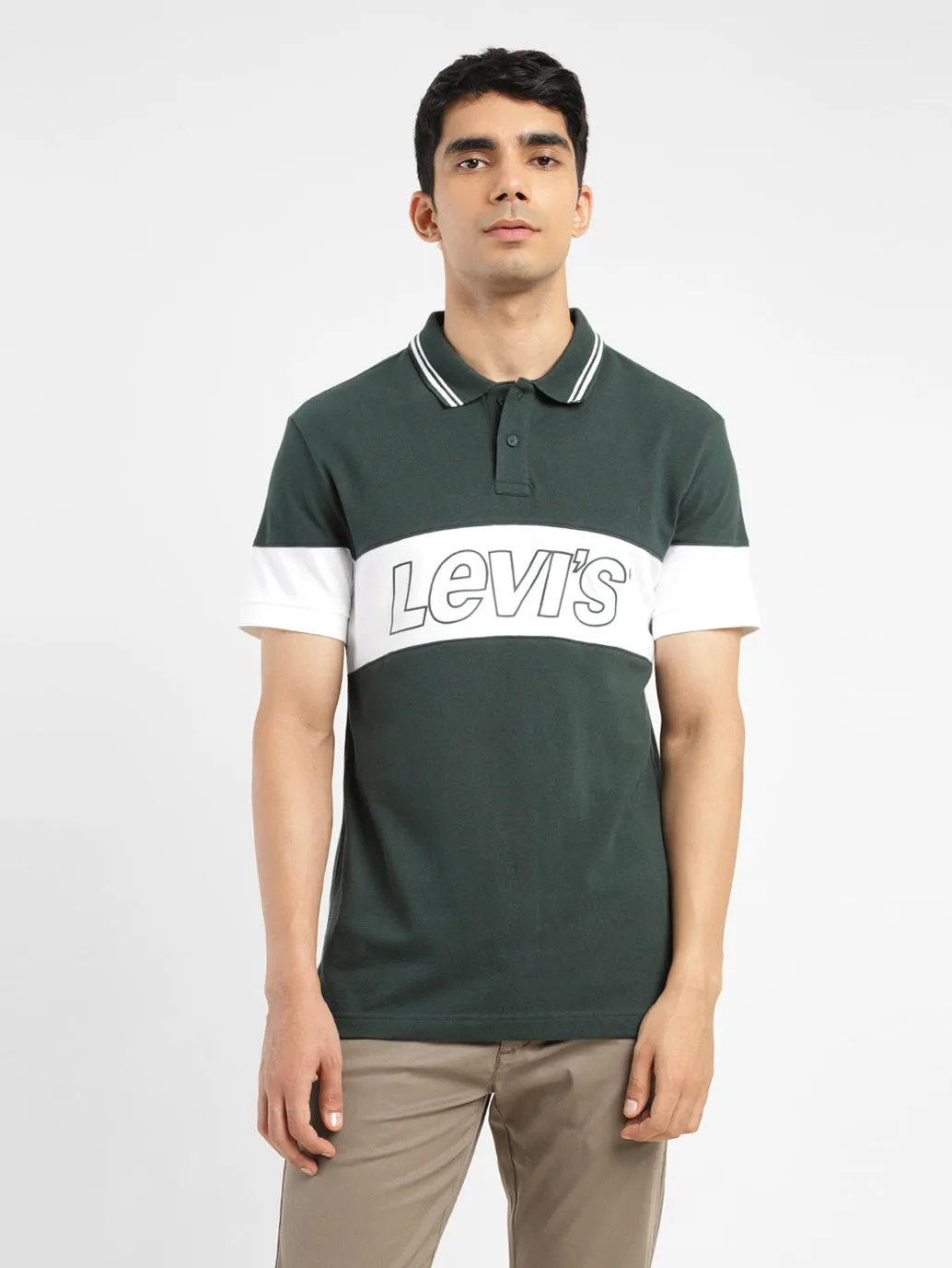 Men's Colorblock Polo T-shirt