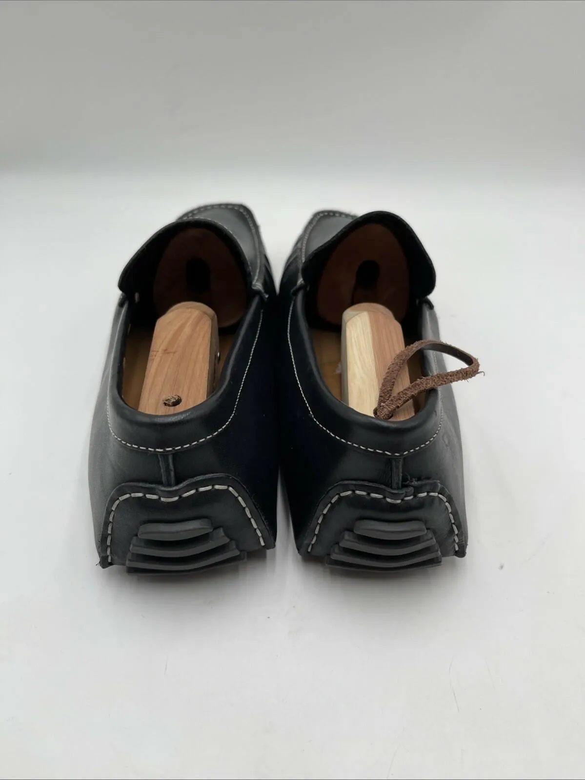 Men’s Donald Pilner Vic Venetian Leather Drivers Loafers Black Size 11M - Very Good
