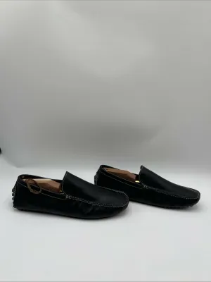 Men’s Donald Pilner Vic Venetian Leather Drivers Loafers Black Size 11M - Very Good