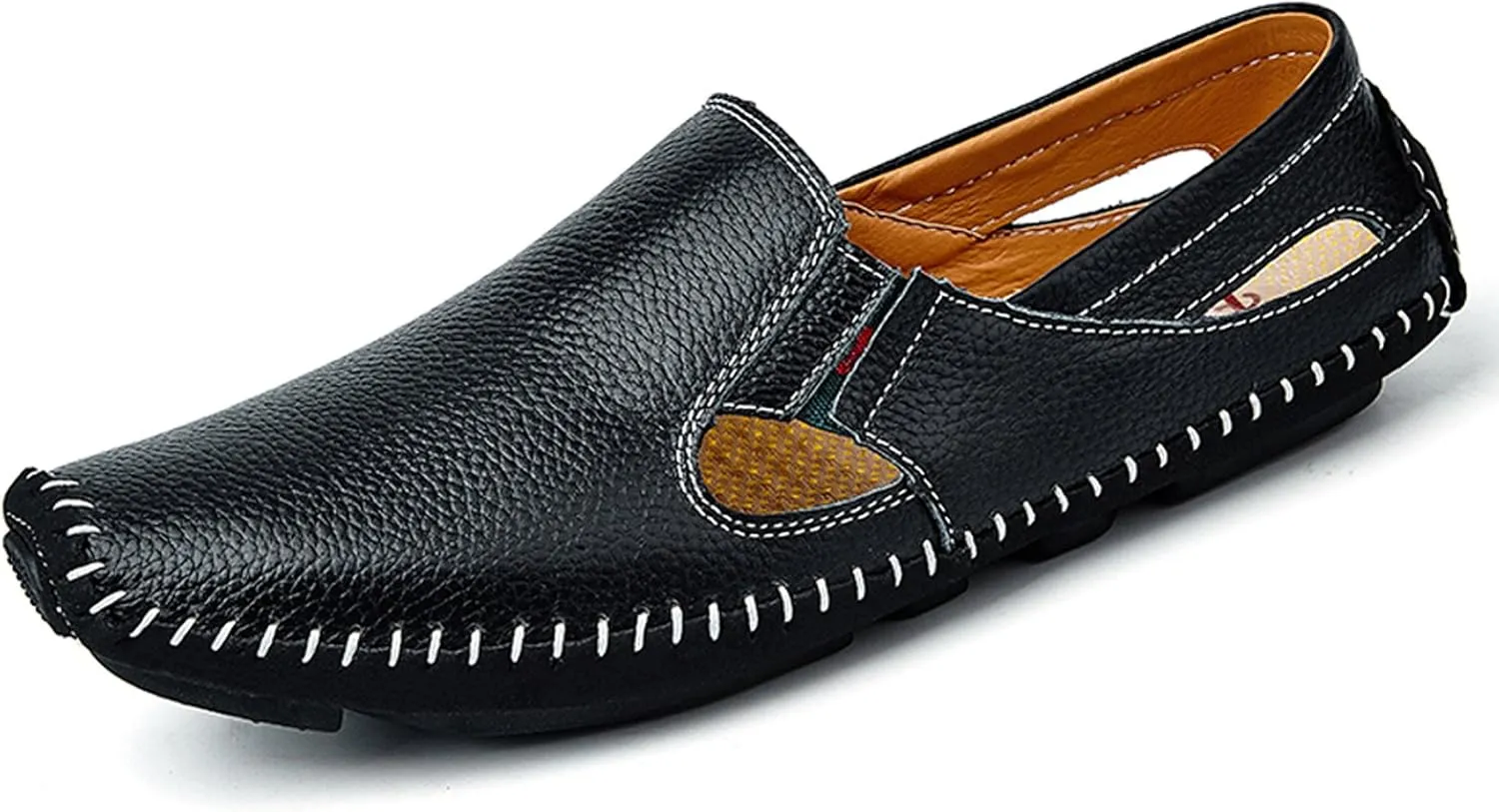 Men's Driving Shoes Leather Fashion Slipper Casual Slip on Loafers Shoes in Summer