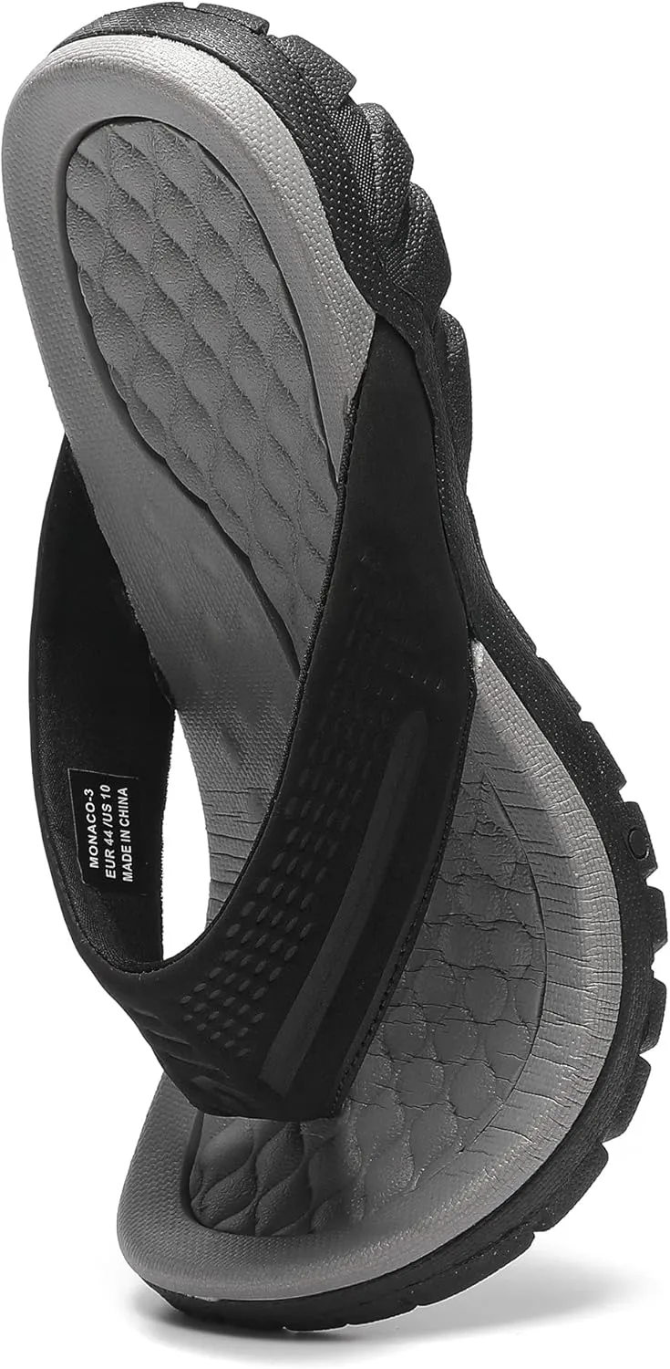 Men's Flip-Flops, Thongs Sandals Durable Comfort Slippers for Beach