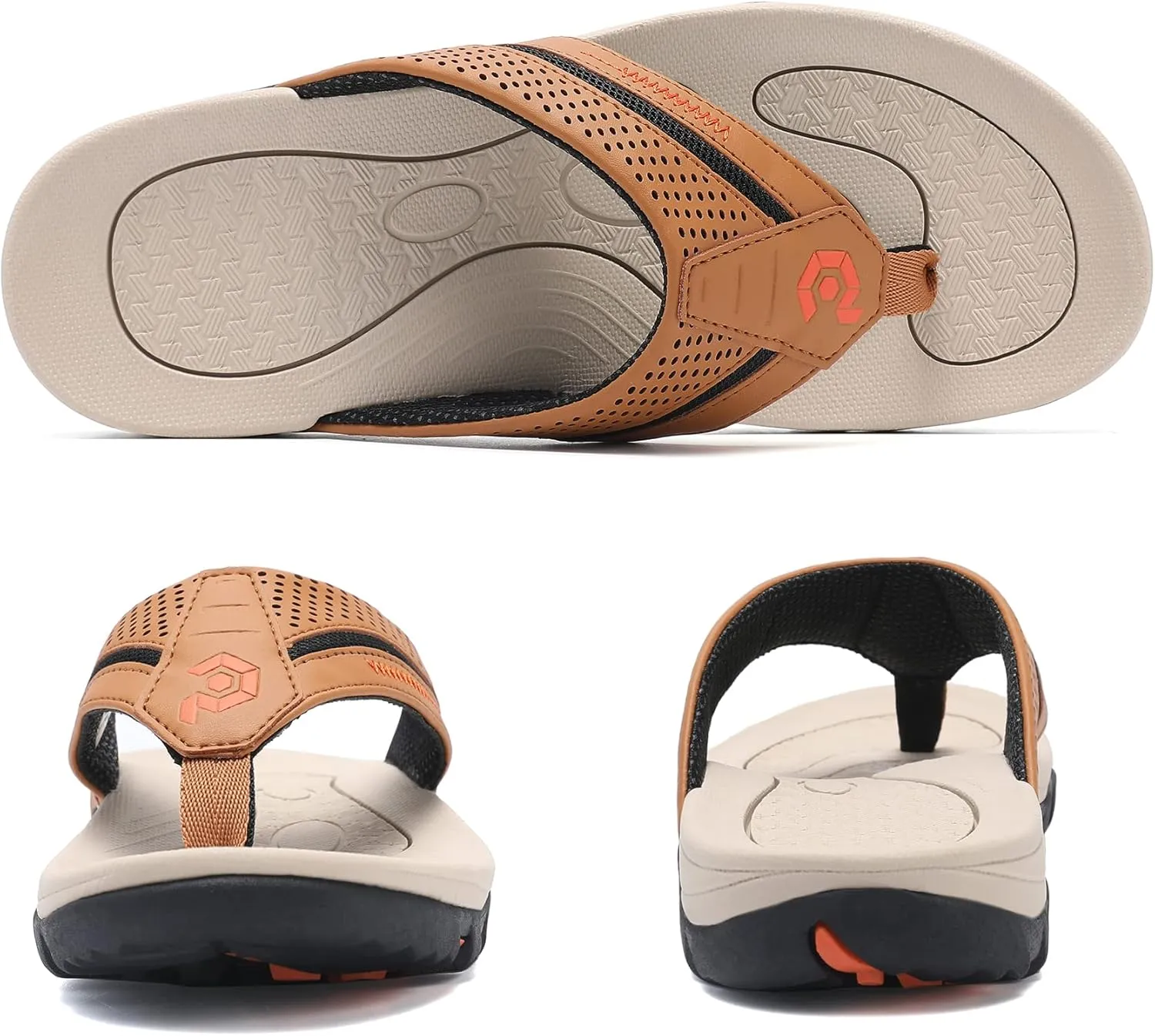 Men's Flip-Flops, Thongs Sandals Durable Comfort Slippers for Beach