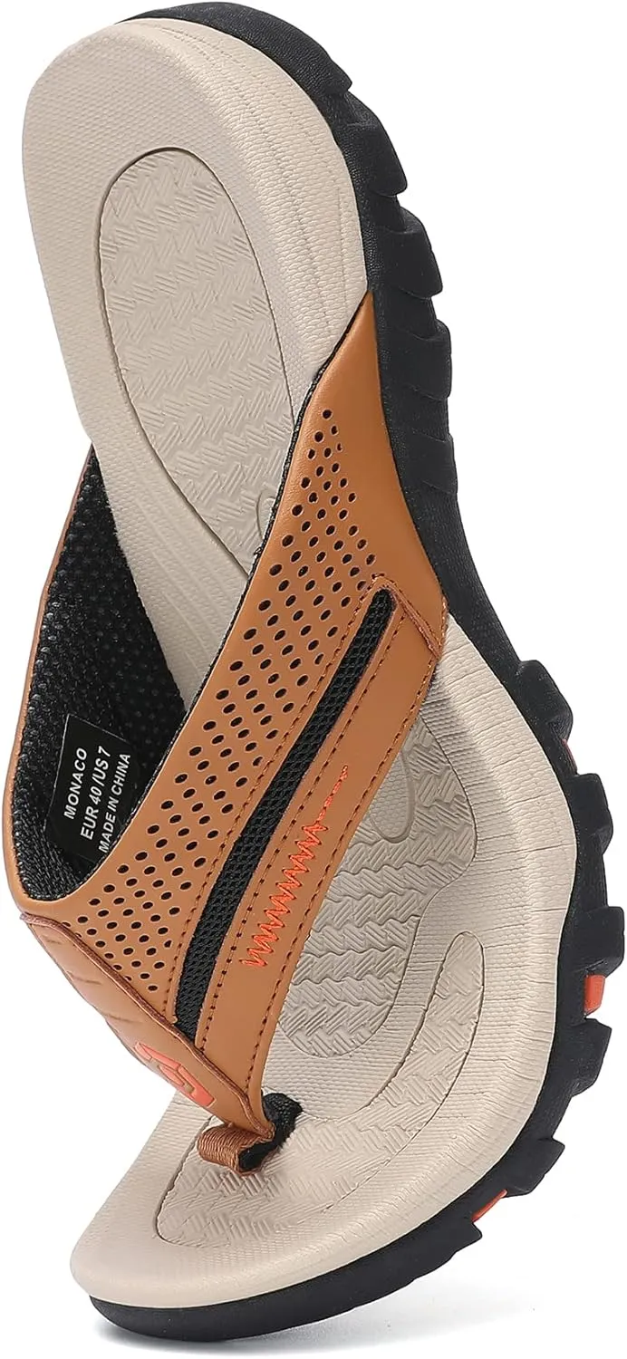 Men's Flip-Flops, Thongs Sandals Durable Comfort Slippers for Beach