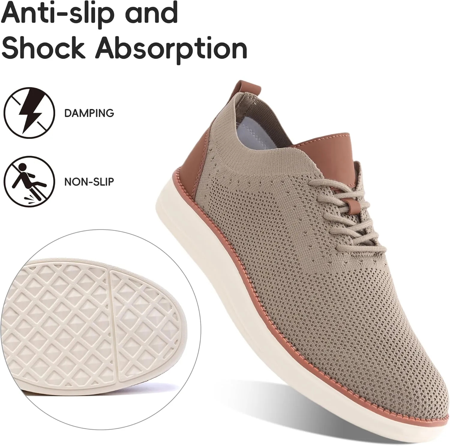 Mens Oxford Shoes, Comfortable Breathable Mesh Upper Fashion Dress Tennis Walking Sneakers Casual Lightweight Shoes for Men