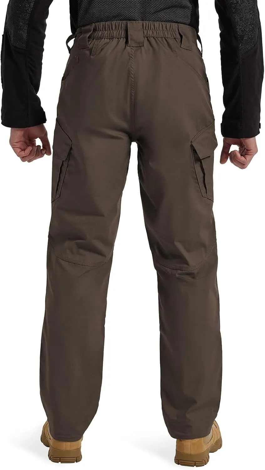Men's Ripstop Tactical Pants Water Resistant Stretch Cargo Pants Lightweight EDC Hiking Work Pants