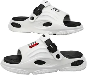 Men's Trendy Street Style Chunky Slippers Sandals, Comfy Non Slip Casual Durable Soft Sole EVA Slides, Men's Sandals