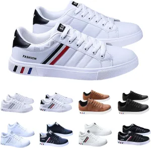 Men's Trendy Street Style Low Top Slip On Shoes, Comfortable Anti-slip Lace-up Wearable Sneakers, Suitable for Men's Outdoor Sports Hiking Running Shoes