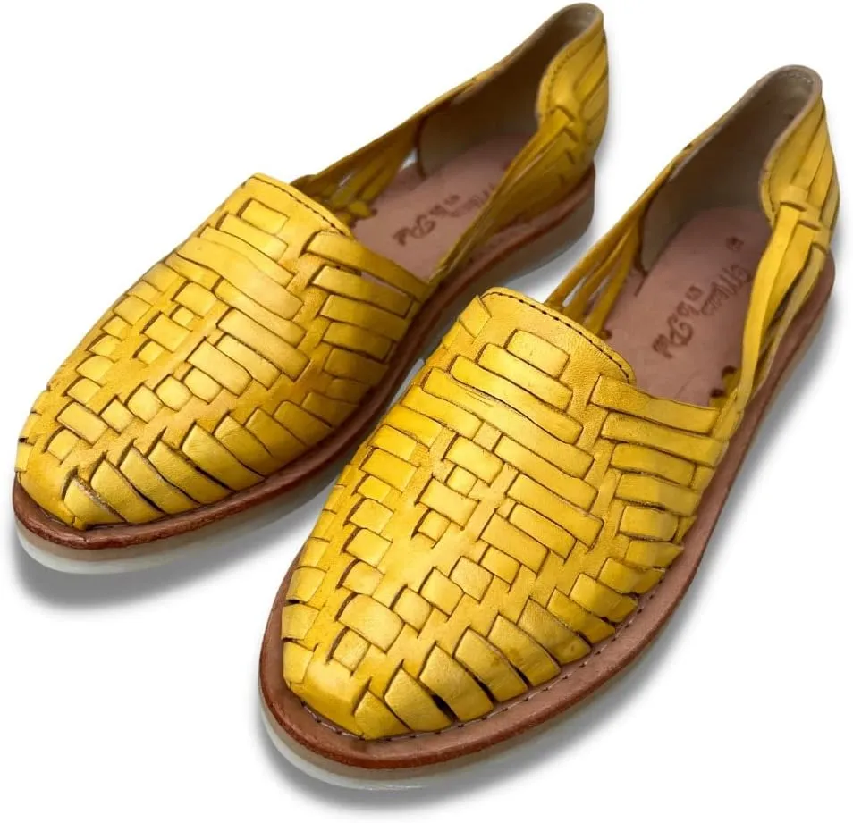 Mexico en la Piel Leather Huarache Sandals. Comfortable Flats For Woman.