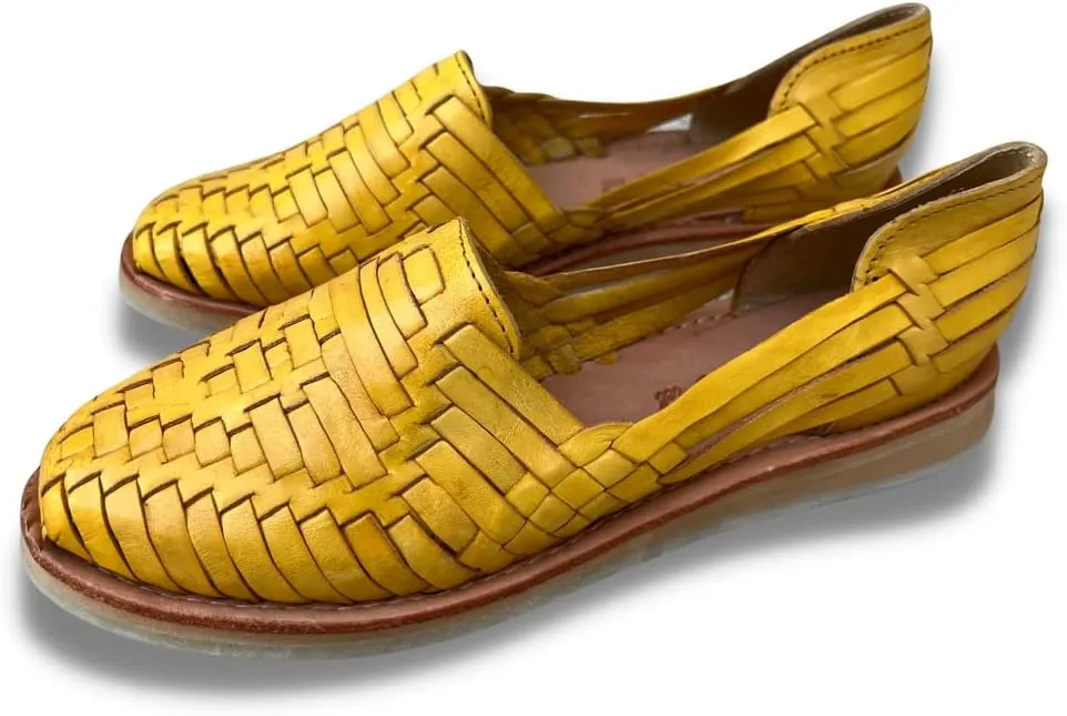 Mexico en la Piel Leather Huarache Sandals. Comfortable Flats For Woman.