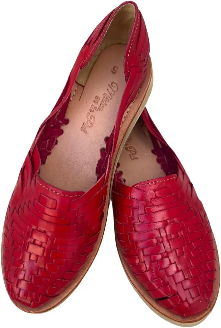Mexico en la Piel Leather Huarache Sandals. Comfortable Flats For Woman.
