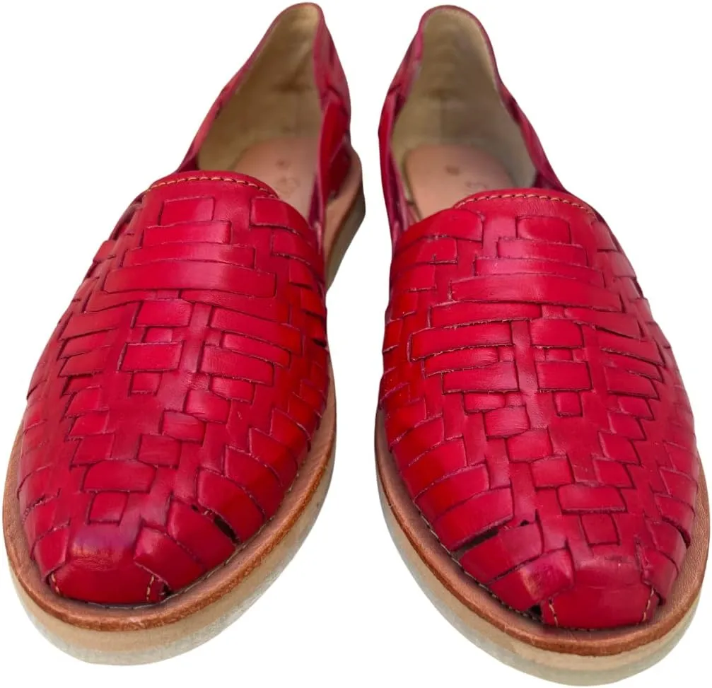 Mexico en la Piel Leather Huarache Sandals. Comfortable Flats For Woman.
