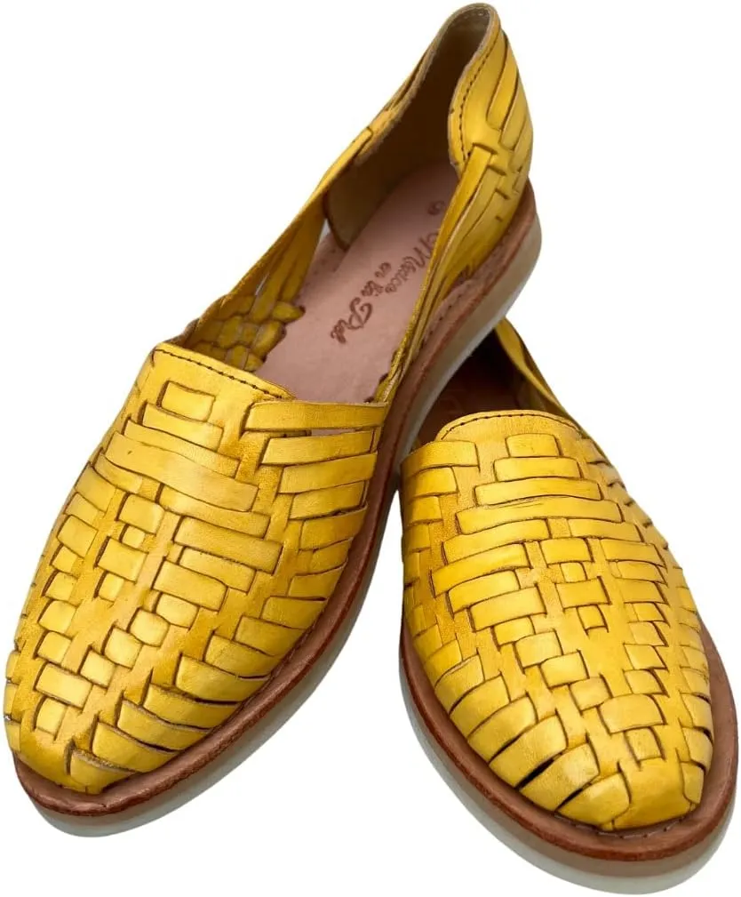 Mexico en la Piel Leather Huarache Sandals. Comfortable Flats For Woman.