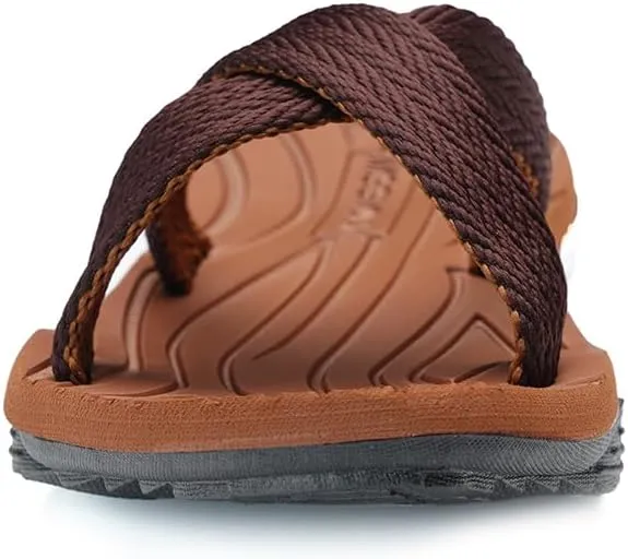 MGGMOKAY Mens Cross Slides Sandals Comfortable Thong Men Summer Beach Slipper