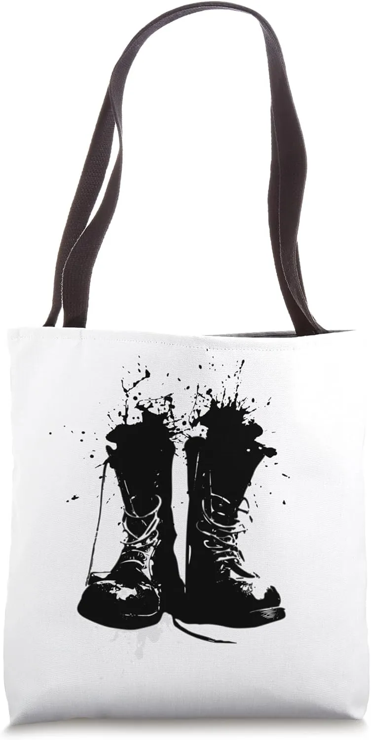 Military Shoes - Wear Combat Boots - Army style Design Tote Bag