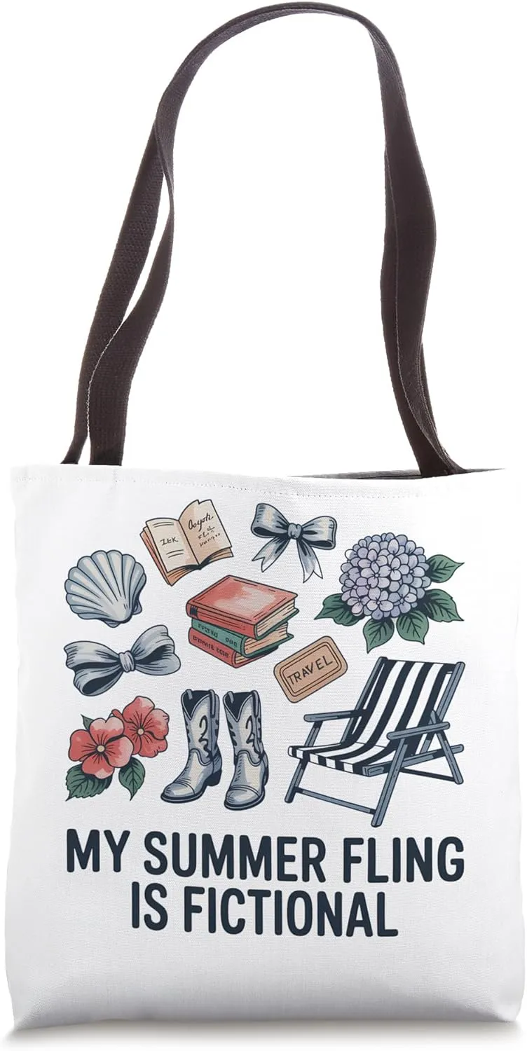 My Summer Fling Is Fictional – Cowboy Romance Reader Quote Tote Bag
