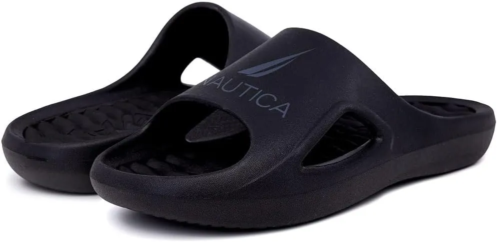 Nautica Men's Athletic Slides Sport Shower Sandals for Indoor & Outdoor - Lightweight, Durable and Comfortable