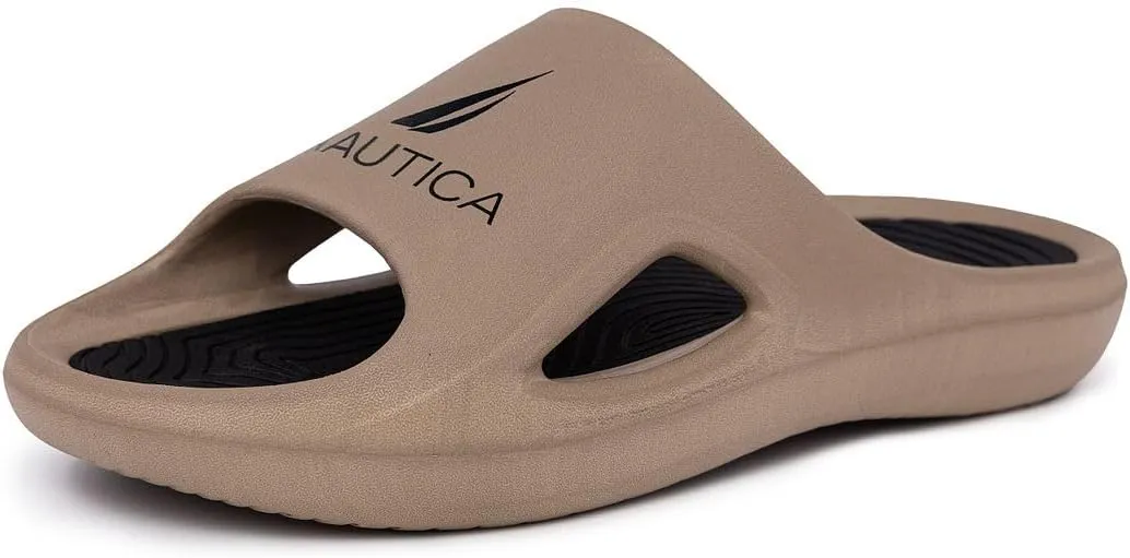 Nautica Men's Athletic Slides Sport Shower Sandals for Indoor & Outdoor - Lightweight, Durable and Comfortable