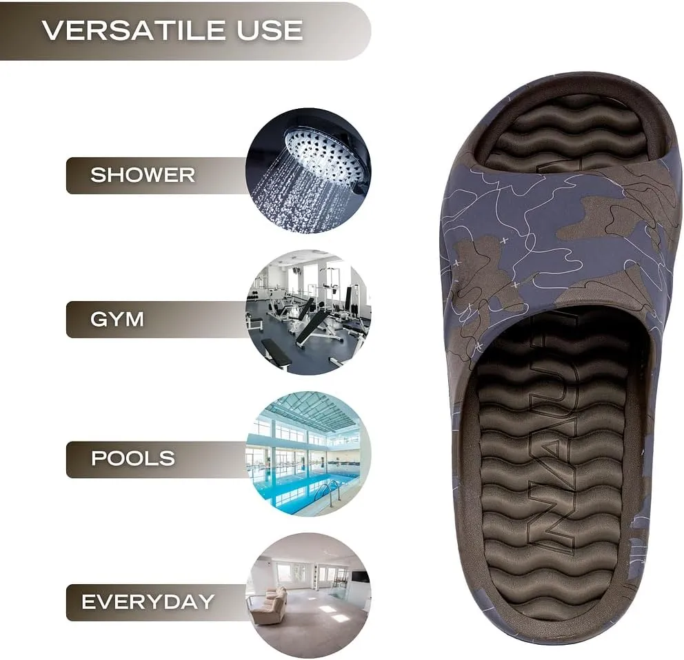 Nautica Men's Athletic Slides Sport Shower Sandals for Indoor & Outdoor - Lightweight, Durable and Comfortable