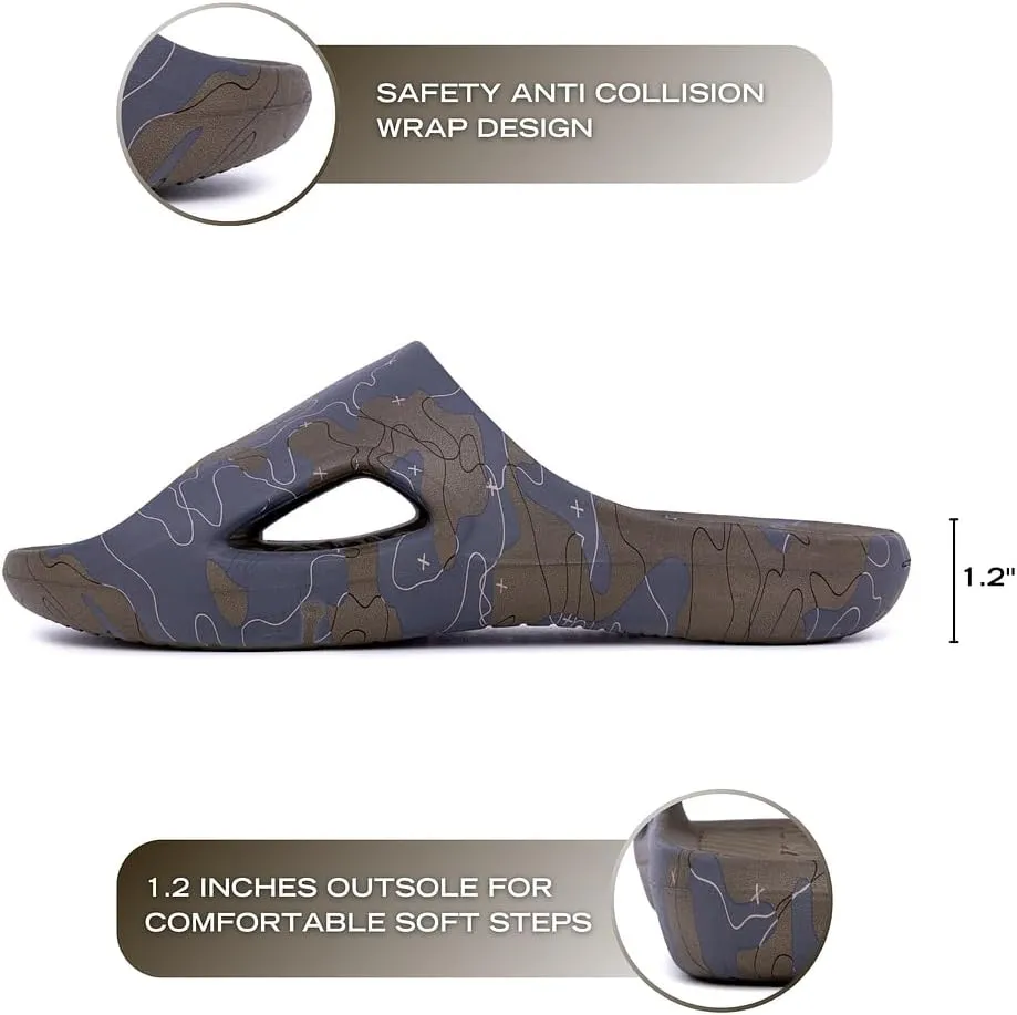 Nautica Men's Athletic Slides Sport Shower Sandals for Indoor & Outdoor - Lightweight, Durable and Comfortable
