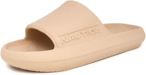 Nautica Men's Athletic Slides Sport Shower Sandals for Indoor & Outdoor - Slip Resistant, Lightweight, Durable and Comfortable