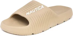 Nautica Men's Athletic Slides Sport Shower Sandals for Indoor & Outdoor - Slip Resistant, Lightweight, Durable and Comfortable