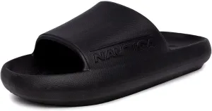 Nautica Men's Athletic Slides Sport Shower Sandals for Indoor & Outdoor - Slip Resistant, Lightweight, Durable and Comfortable