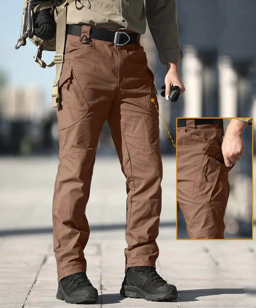 NAVEKULL Men's Military Cargo Tactical Pants Ripstop Lightweight Cotton Stretch Combat Outdoor Hiking Pants
